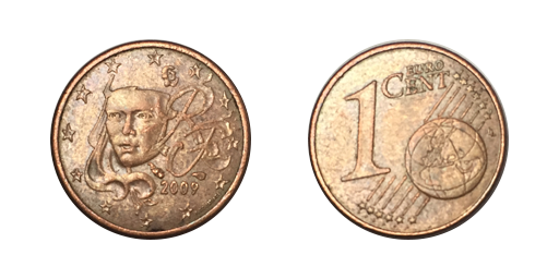 2009, 1 eurocent