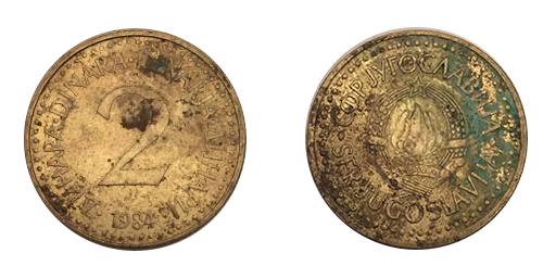 2 Dinari, 1984
