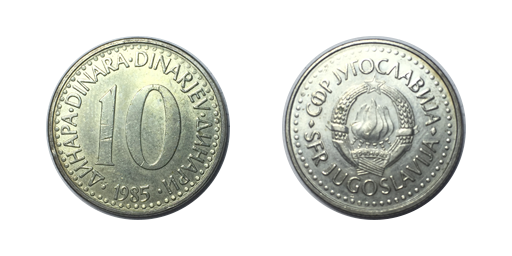 10 Dinari, 1985