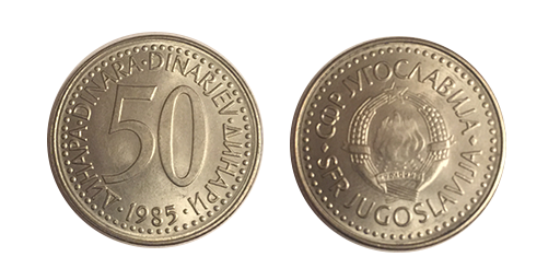 50 Dinari, 1985
