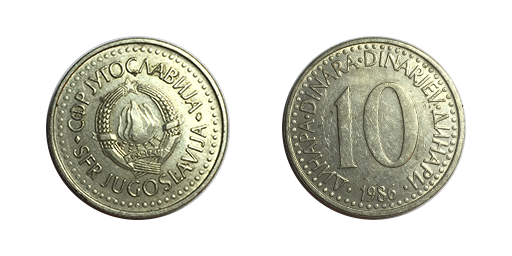 10 Dinari, 1986
