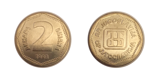 2 Dinari, 1993